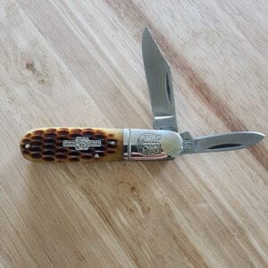 Rough Ryder Brown Jigged Bone Barlow RR201 knives for sale