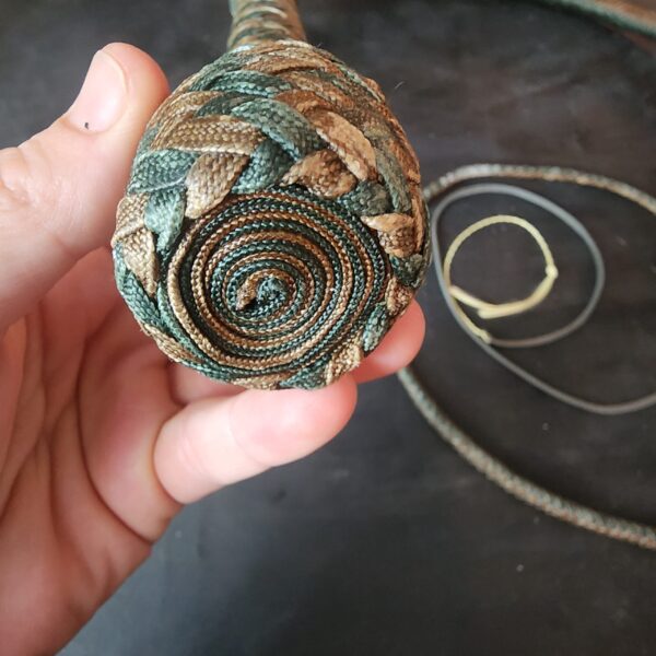 Hand Made Bull Whip in Paracord 7' OAL knives for sale