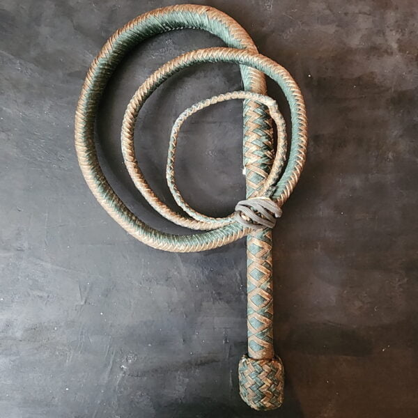 Hand Made Bull Whip in Paracord 7' OAL knives for sale