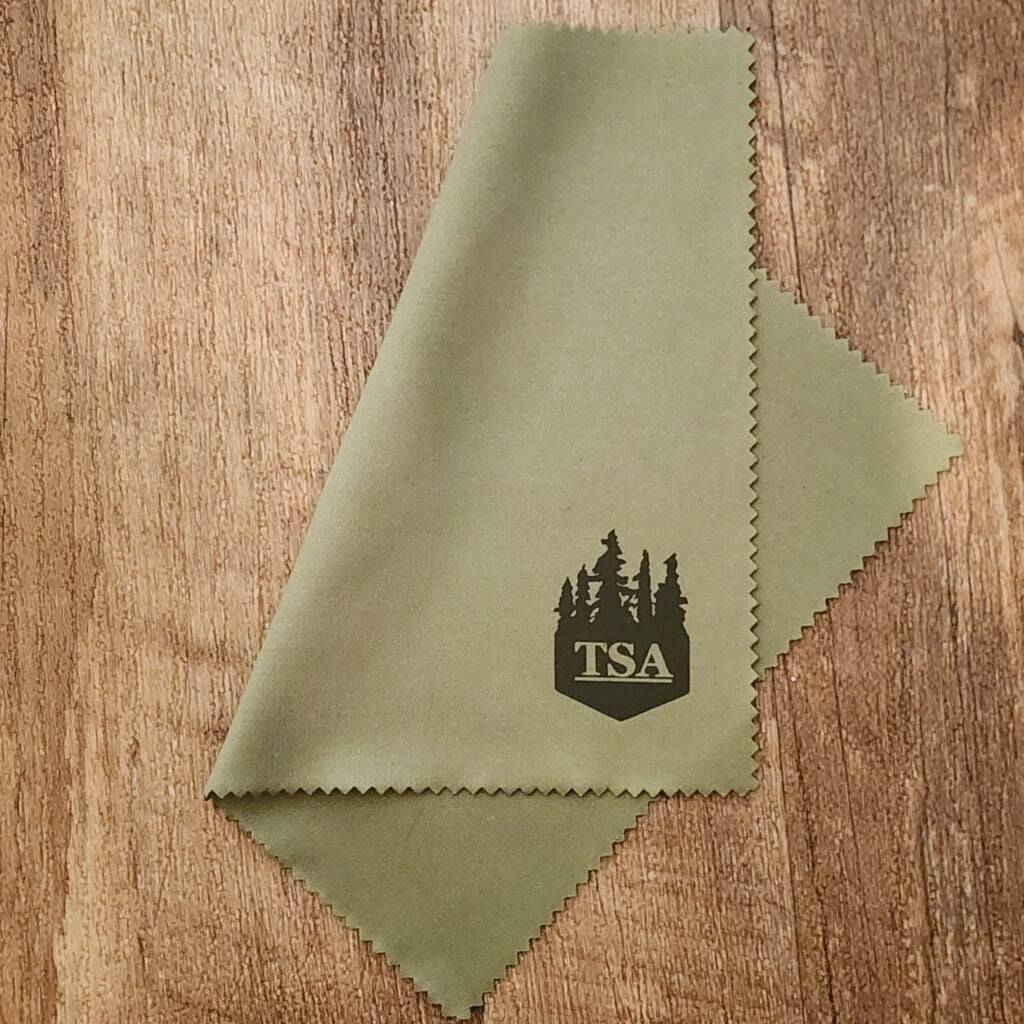 TSA Knives Silky 6x7” Dark Olive Green Cleaning Cloth