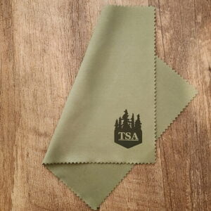TSA Knives Silky 6x7” Dark Olive Green Cleaning Cloth knives for sale