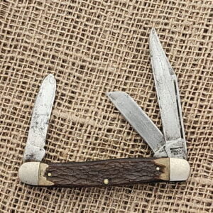 Kutmaster Utica N.Y. USA 3 bld. Stockman folding pocket knife knives for sale
