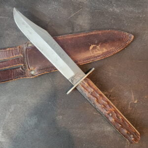 Vintage EBRO Alfred Williams Sheffield England Jigged Bone Sheath Knife knives for sale