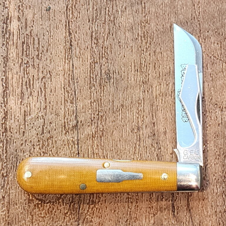 Great Eastern Cutlery #143223 Pale Ale Linen Micarta knives for sale