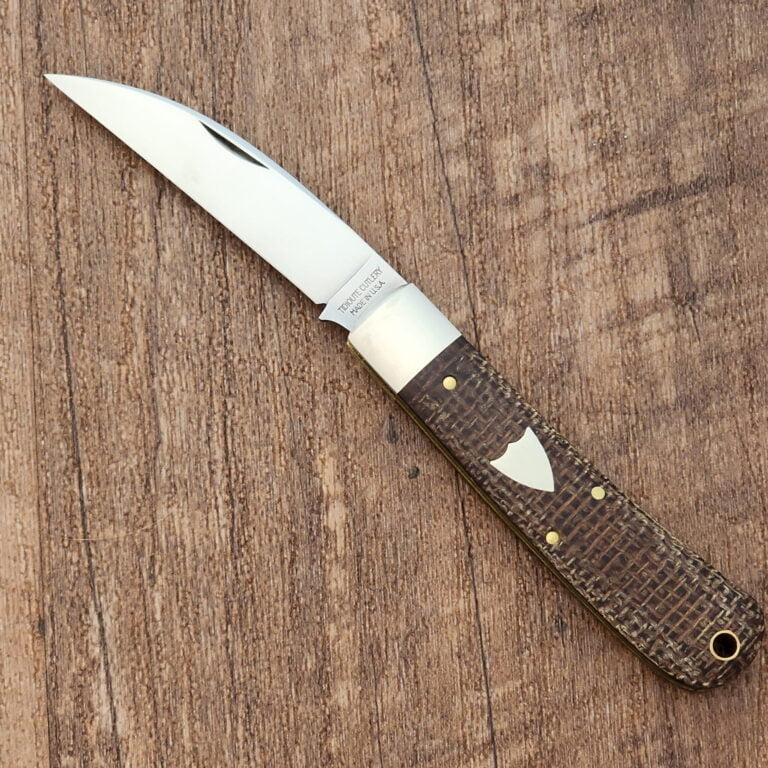 Great Eastern Cutlery #470120 Brown Burlap Micarta knives for sale