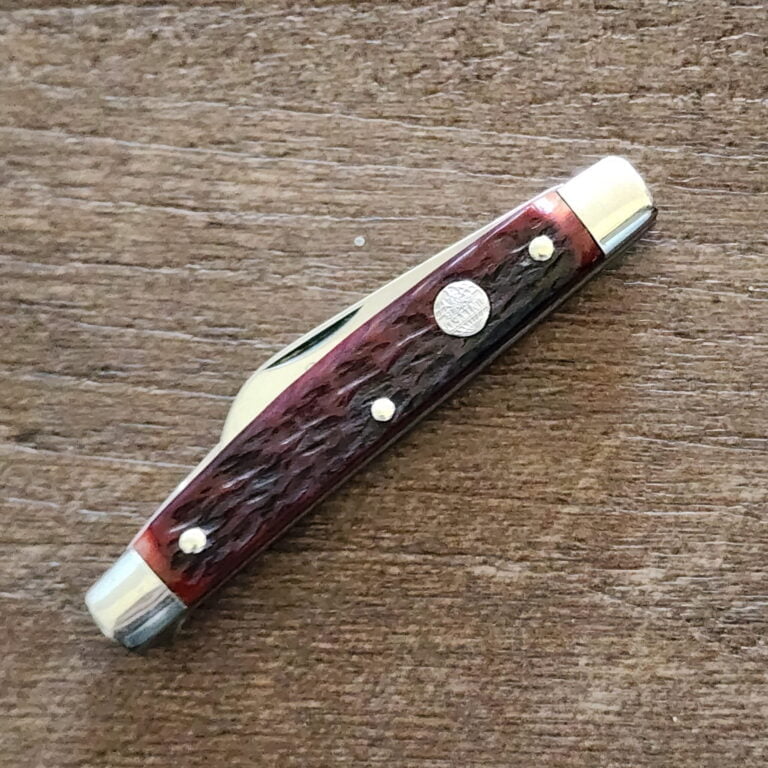 Boker/United Courthouse Congress UC126 Solingen Germany in Red Jigged Bone knives for sale