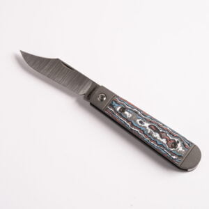 Jack Wolf Little Bro Jack Sleeveboard Boy’s Knife in Fat Carbon Nebula knives for sale