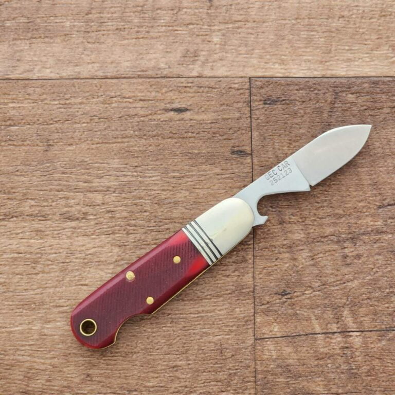 Great Eastern Cutlery #252123 Red Sawcut Bone knives for sale
