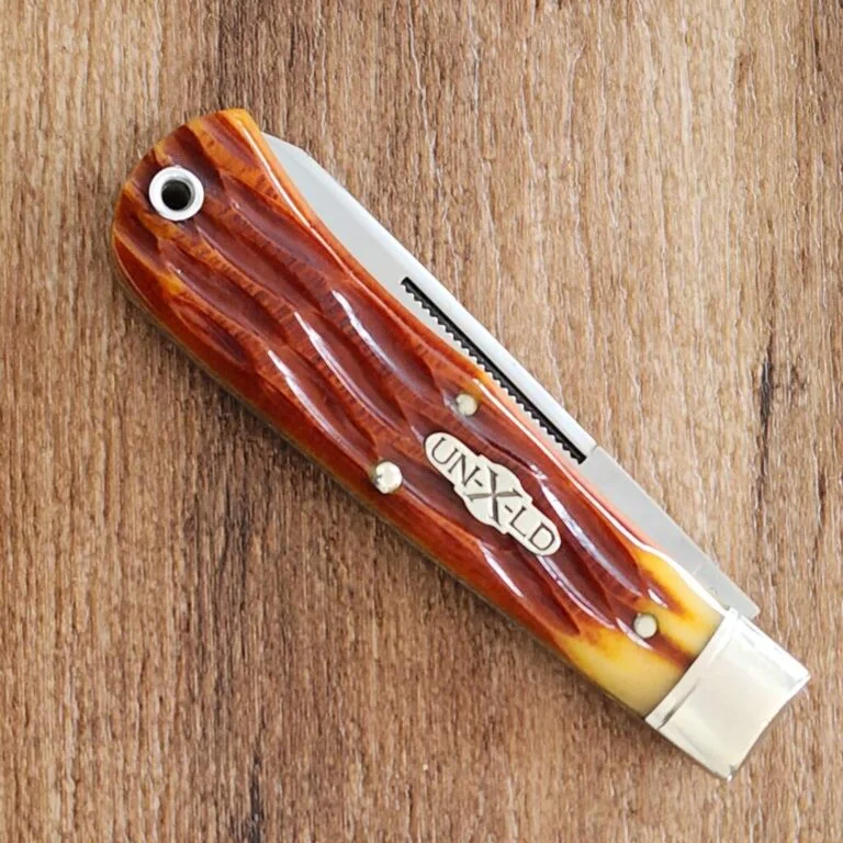 Great Eastern Cutlery #734112 T Antique Amber Jigged Bone (1 of 2 made per GEC production schedule) knives for sale