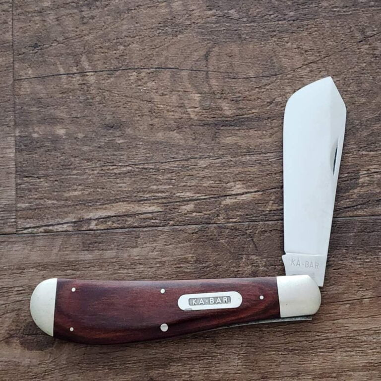 Queen Pocket Knives QN010 Sawcut Brown Bone Wharncliffe Folder knives for sale