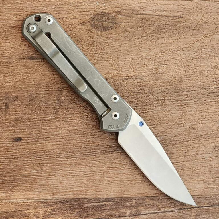 Chris Reeve Knives Small Sebenza 21 Plain Drop Point S35VN/ Titanium USED knives for sale