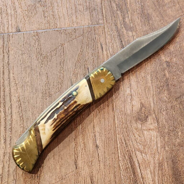 Schrade LB7 USA Stag Lockback USED knives for sale