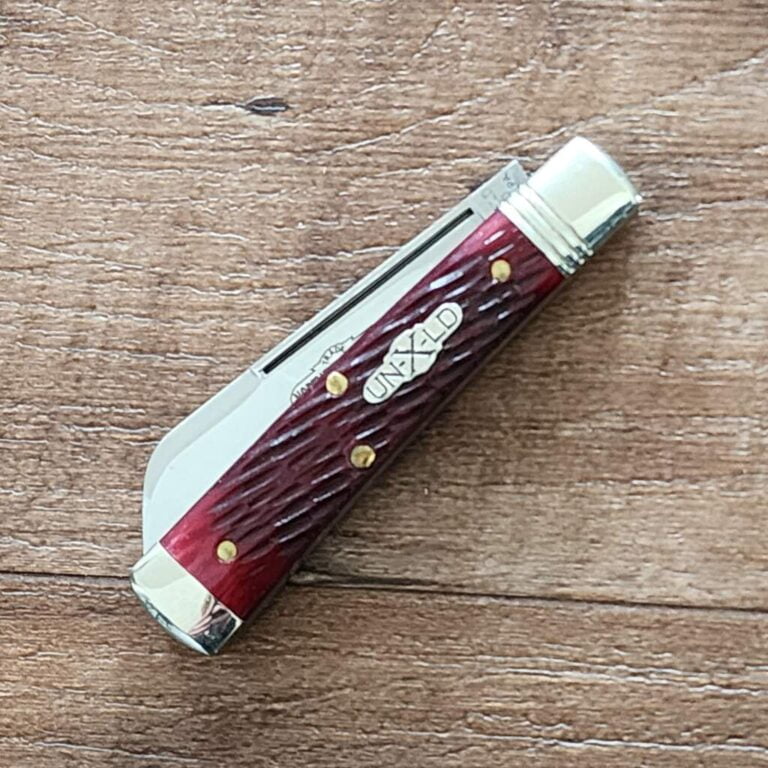 Great Eastern Cutlery #493121 Garnet Jigged Bone knives for sale