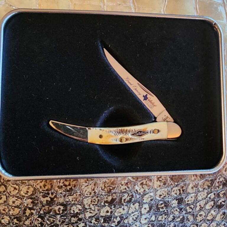 Case Mini Toothpick Custom made for Cabela's TX Grand Opening knives for sale