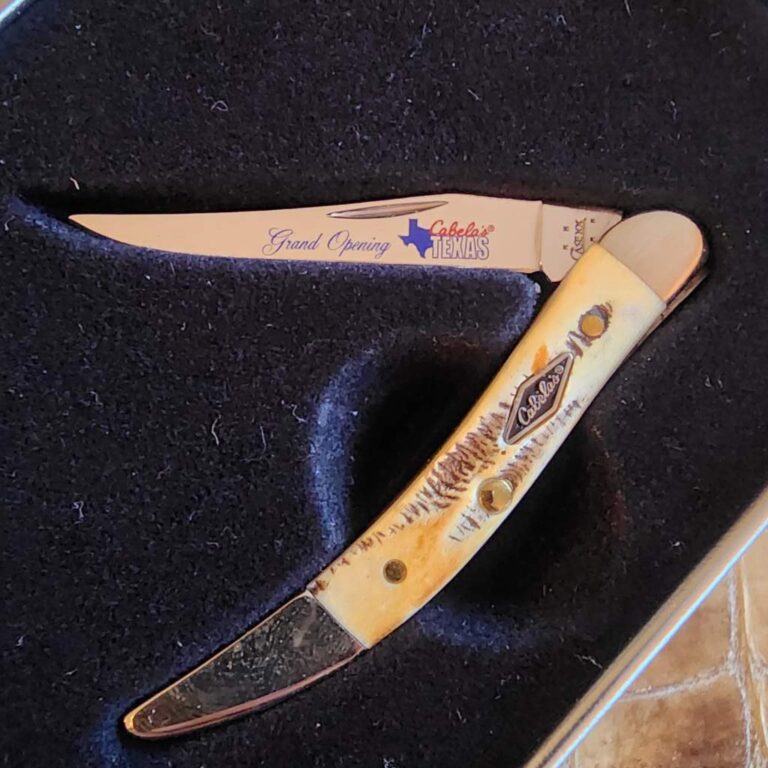 Case Mini Toothpick Custom made for Cabela's TX Grand Opening knives for sale