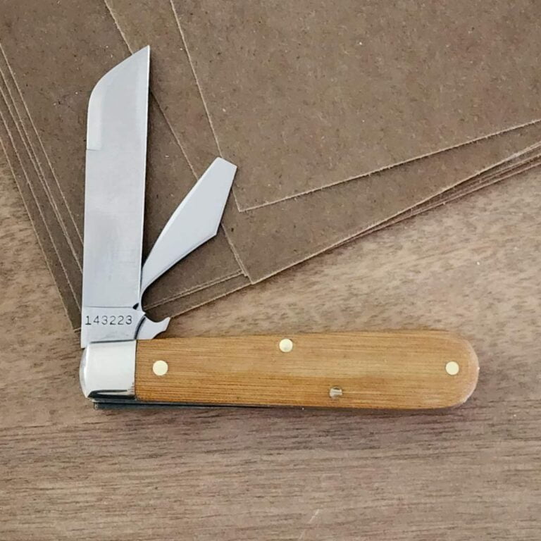 Great Eastern Cutlery #143223 Pale Ale Linen Micarta knives for sale