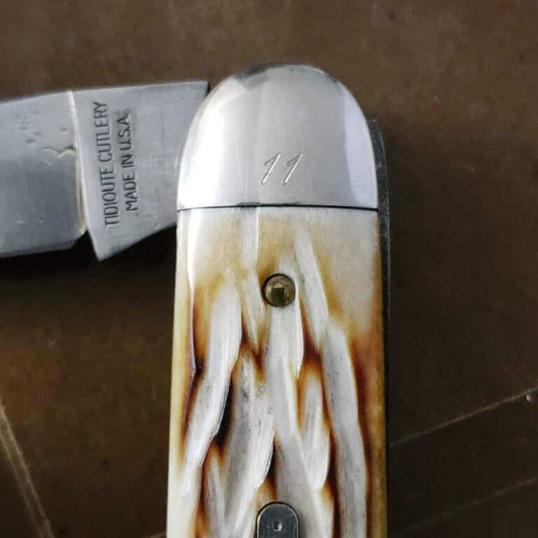 Great Eastern Cutlery #538208 2nd Cut Burnt Jigged Stag knives for sale