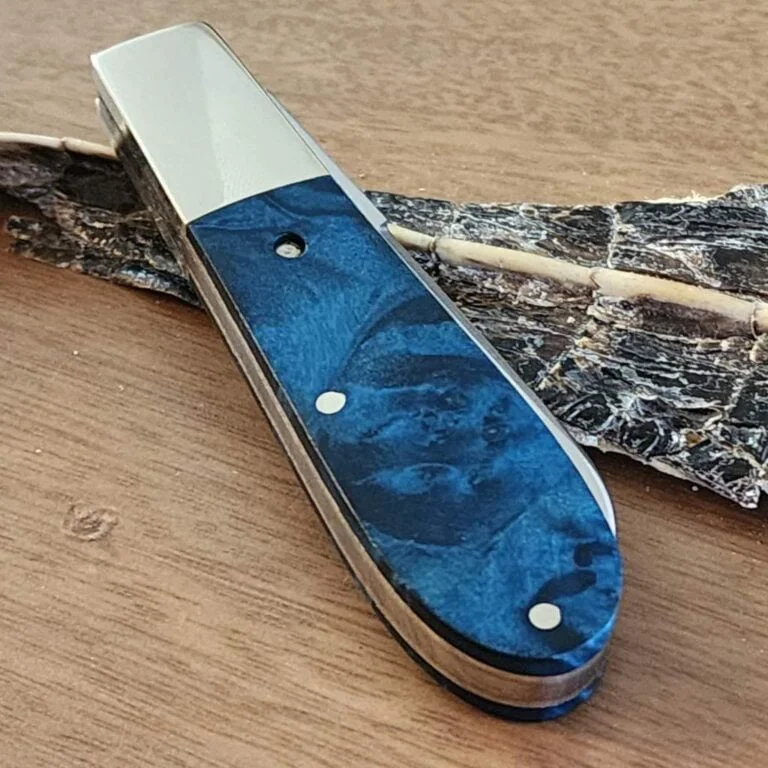 Daniels Family Knife Brands TSAK Exclusive Old Man Norman in Blue Box Elder knives for sale