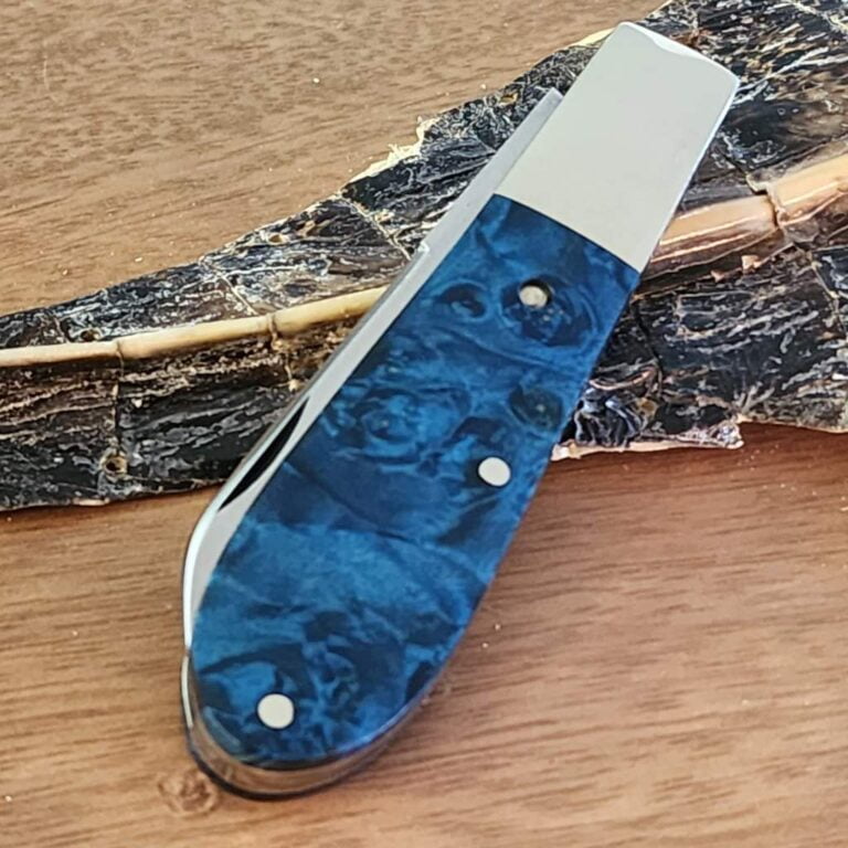 Daniels Family Knife Brands TSAK Exclusive Old Man Norman in Blue Box Elder - Copy knives for sale