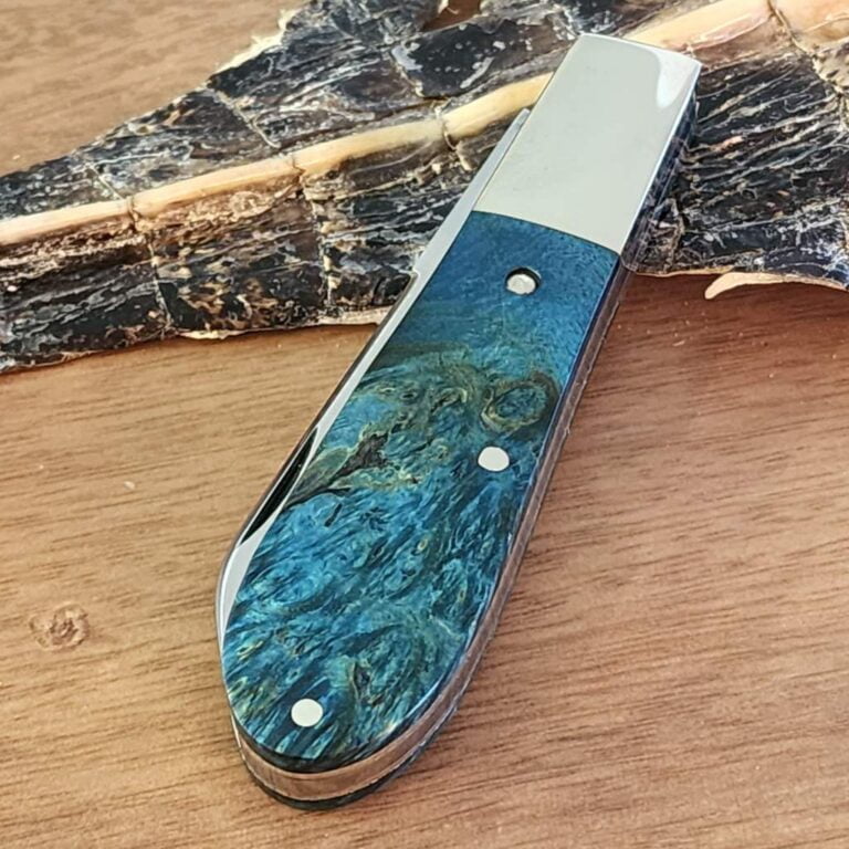 Daniels Family Knife Brands TSAK Exclusive Old Man Norman in Blue Box Elder knives for sale