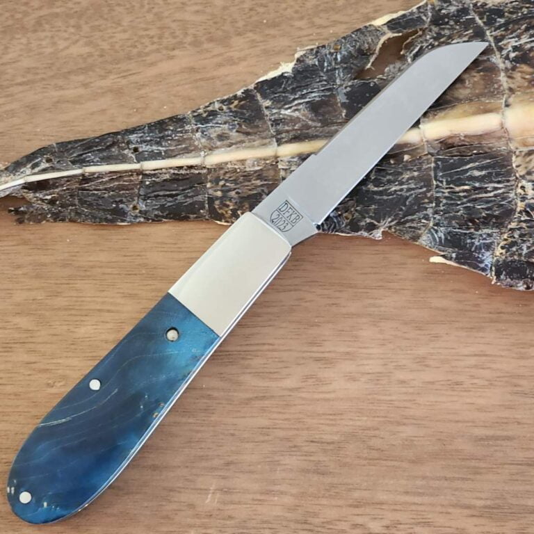 Daniels Family Knife Brands TSAK Exclusive Old Man Norman in Blue Box Elder knives for sale