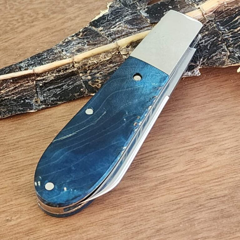 Daniels Family Knife Brands TSAK Exclusive Old Man Norman in Blue Box Elder knives for sale