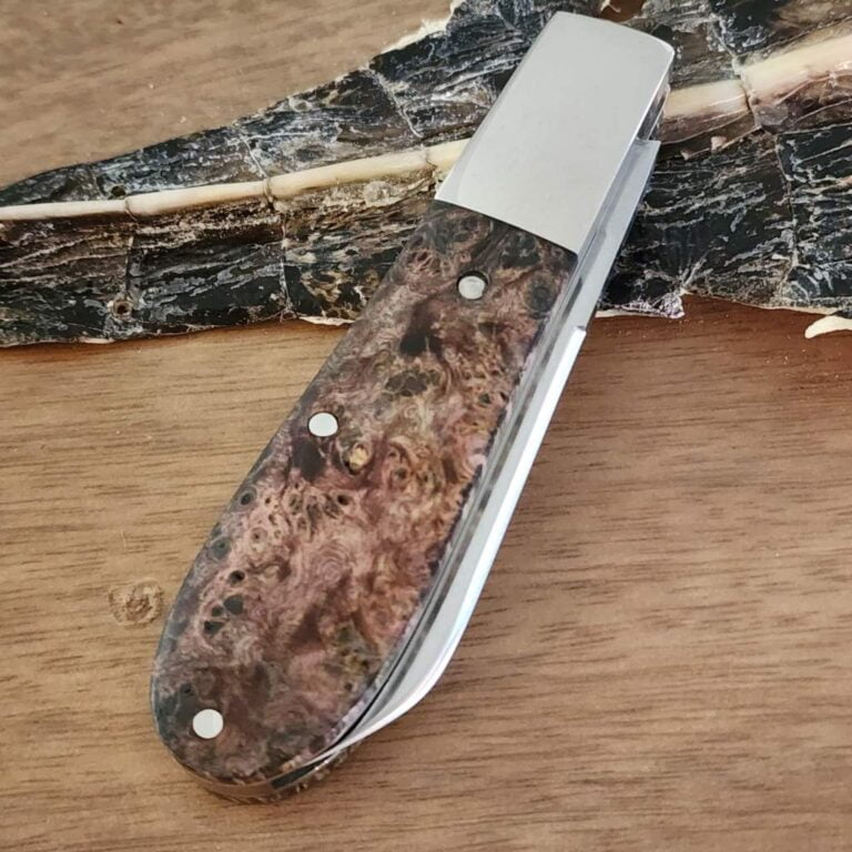 Daniels Family Knife Brands TSAK Exclusive Old Man Norman Jack Brown Box Elder knives for sale