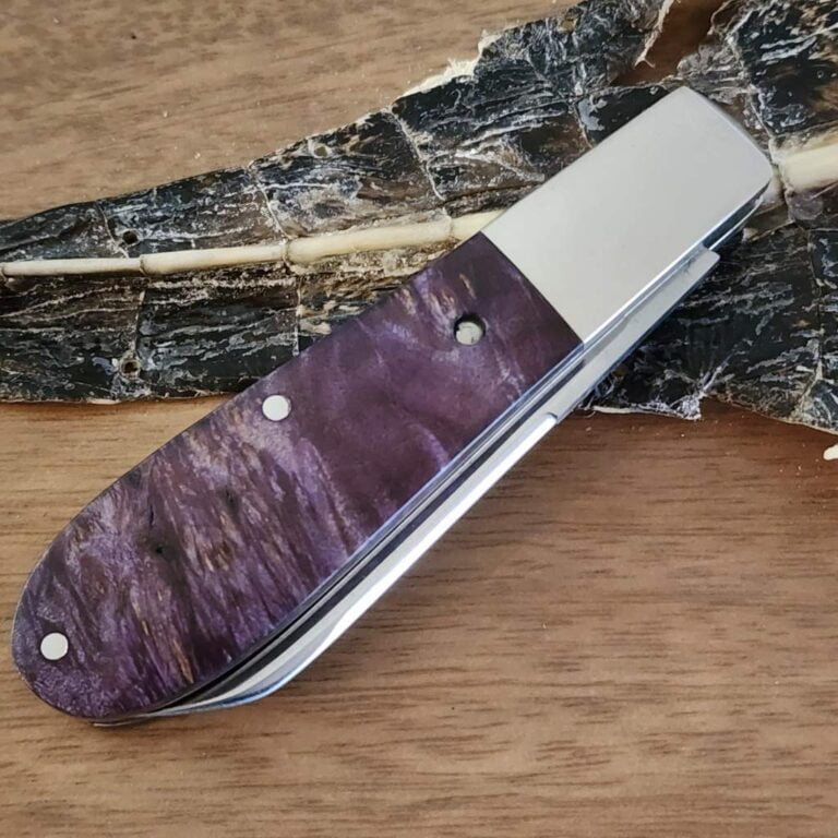 Daniels Family Knife Brands TSAK Exclusive Old Man Norman in Purple Maple Burl knives for sale