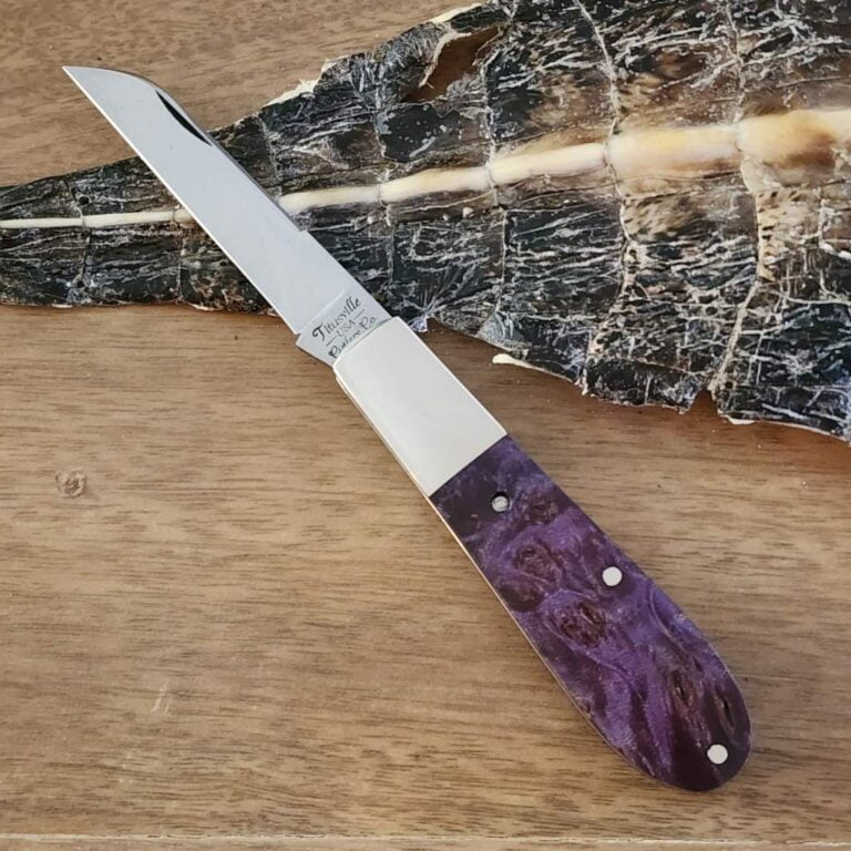 Daniels Family Knife Brands TSAK Exclusive Old Man Norman in Purple Maple Burl knives for sale