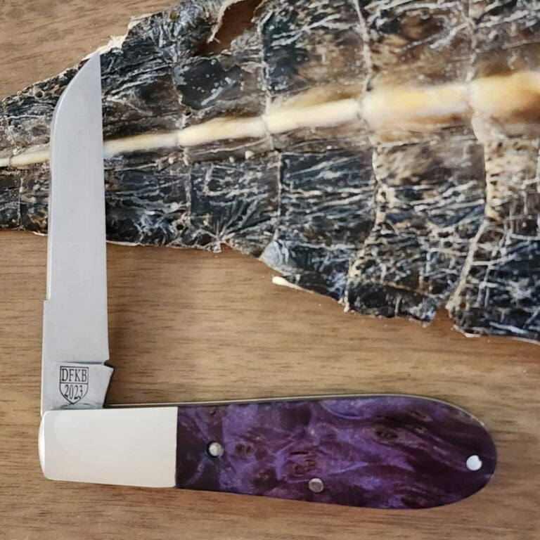 Daniels Family Knife Brands TSAK Exclusive Old Man Norman in Purple Maple Burl knives for sale