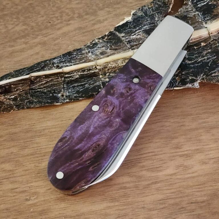 Daniels Family Knife Brands TSAK Exclusive Old Man Norman in Purple Maple Burl knives for sale