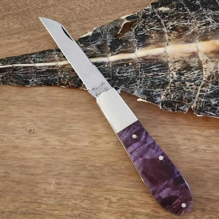 Daniels Family Knife Brands TSAK Exclusive Old Man Norman in Purple Maple Burl knives for sale