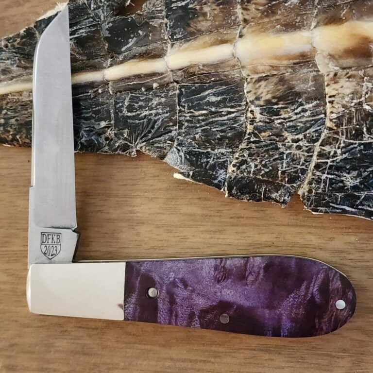 Daniels Family Knife Brands TSAK Exclusive Old Man Norman in Purple Maple Burl knives for sale