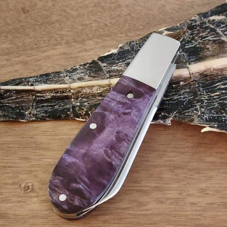 Daniels Family Knife Brands TSAK Exclusive Old Man Norman in Purple Maple Burl knives for sale