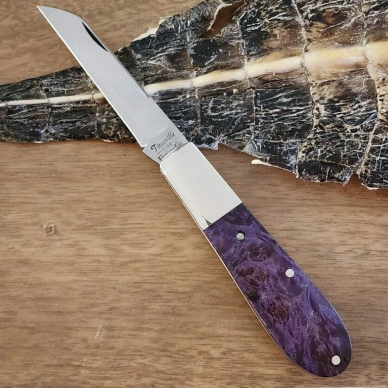 Daniels Family Knife Brands TSAK Exclusive Old Man Norman in Purple Maple Burl knives for sale