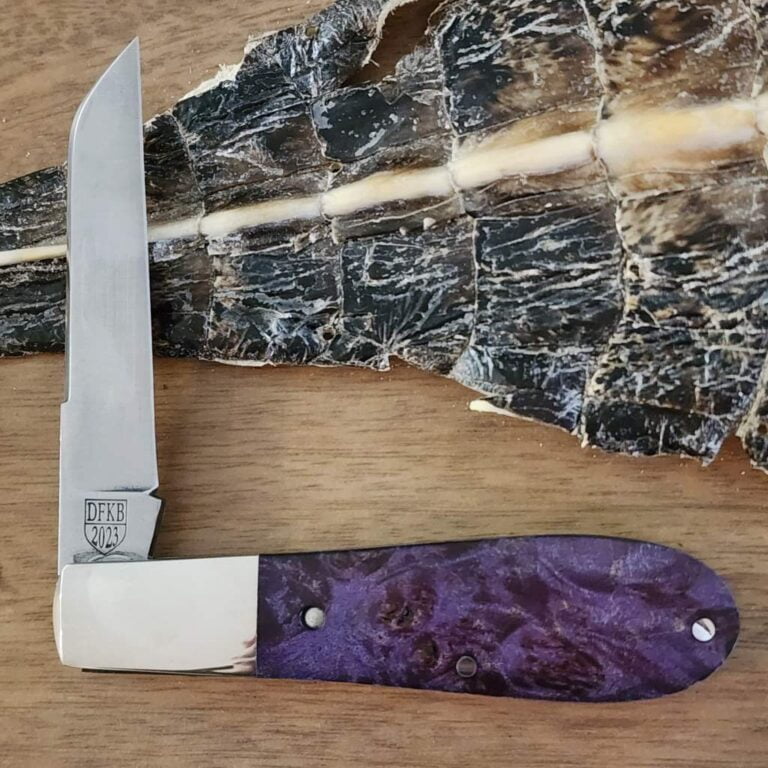 Daniels Family Knife Brands TSAK Exclusive Old Man Norman in Purple Maple Burl knives for sale