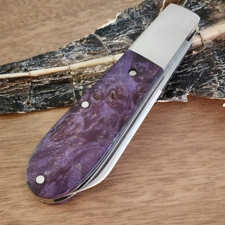 Daniels Family Knife Brands TSAK Exclusive Old Man Norman in Purple Maple Burl knives for sale