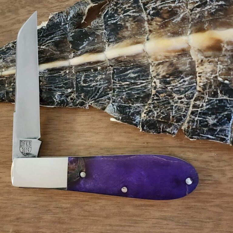 Daniels Family Knife Brands TSAK Exclusive Old Man Norman in Purple Maple Burl knives for sale