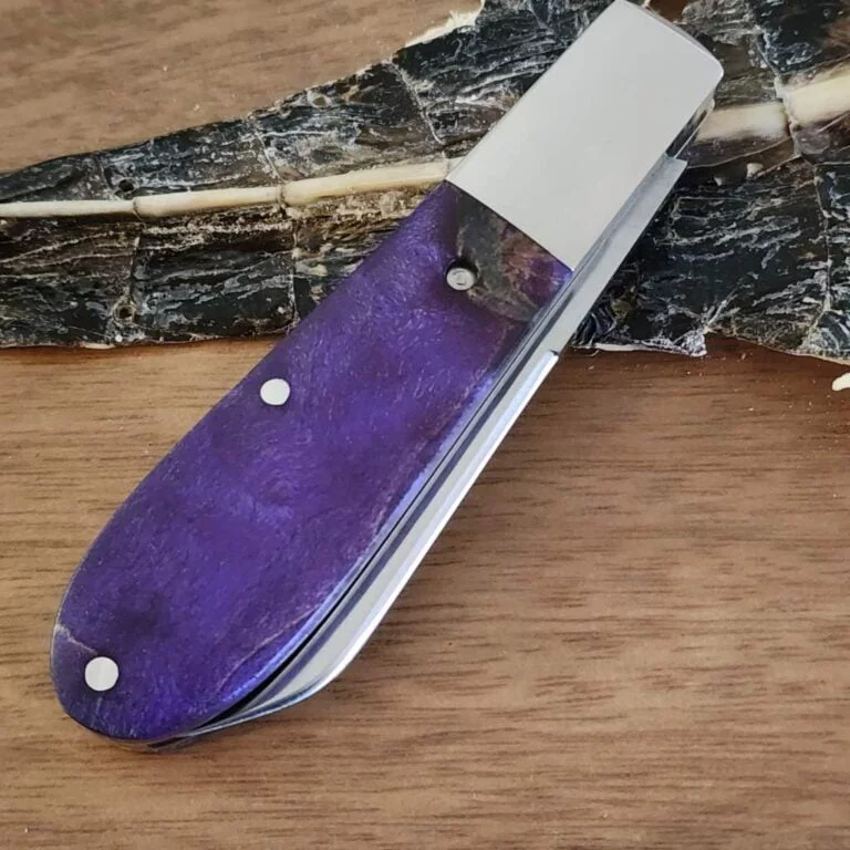 Daniels Family Knife Brands TSAK Exclusive Old Man Norman in Purple Maple Burl knives for sale