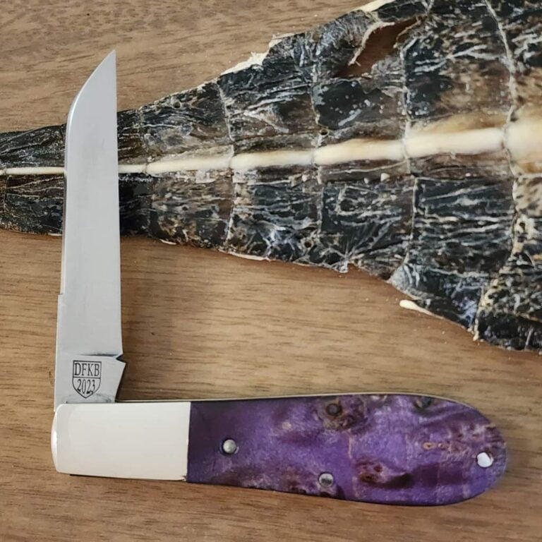 Daniels Family Knife Brands TSAK Exclusive Old Man Norman in Purple Maple Burl knives for sale