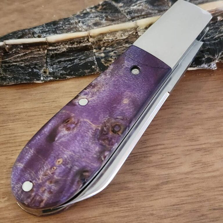 Daniels Family Knife Brands TSAK Exclusive Old Man Norman in Purple Maple Burl knives for sale