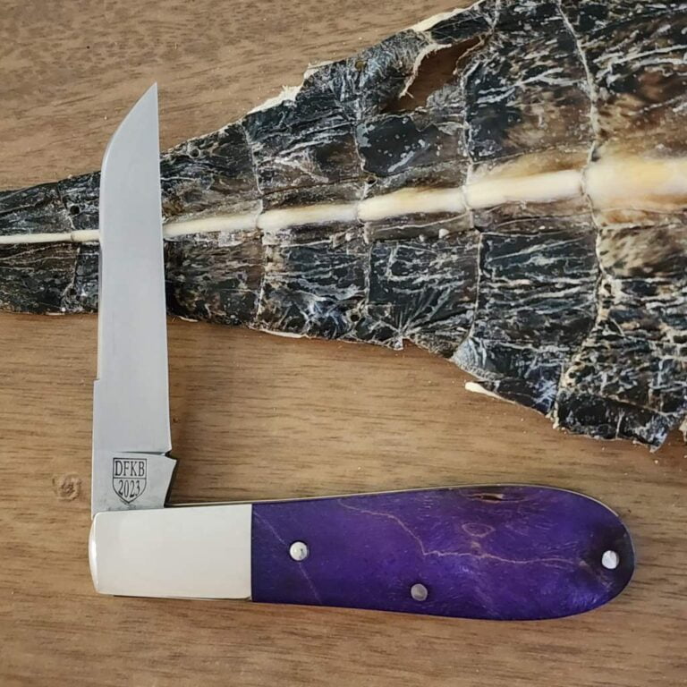 Daniels Family Knife Brands TSAK Exclusive Old Man Norman in Purple Maple Burl knives for sale