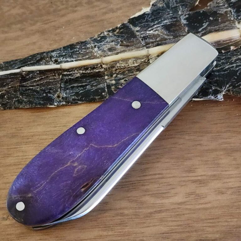 Daniels Family Knife Brands TSAK Exclusive Old Man Norman in Purple Maple Burl knives for sale