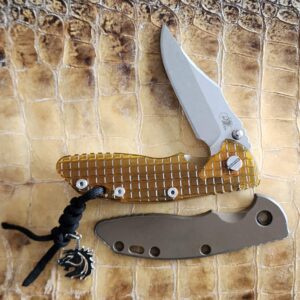 Hinderer Ultum & Titanium USA made Flipper in S35VN (extra scale included) USED knives for sale