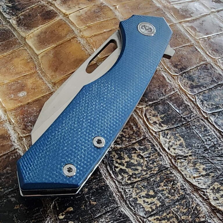 Miguron Knives Blue Folder in Keryx and 14C28N knives for sale
