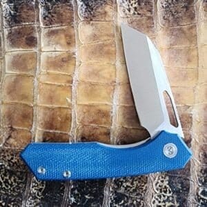 Miguron Knives Blue Folder in Keryx and 14C28N knives for sale