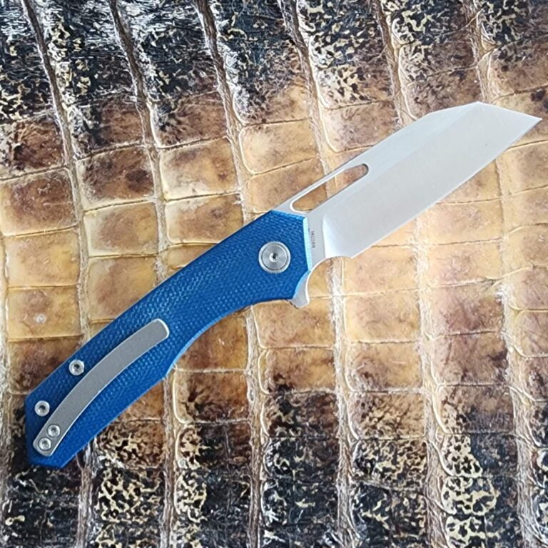 Miguron Knives Blue Folder in Keryx and 14C28N knives for sale