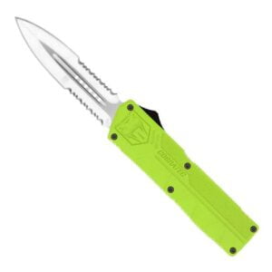 CobraTec Knives Lightweight Zombie Green OTF Serrated Dagger knives for sale
