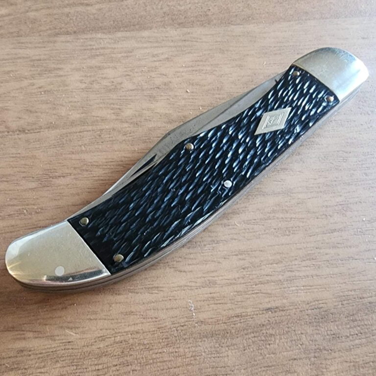 Shapleigh Diamond Edge Folding Hunter Vintage, heavily used, weak springs. knives for sale