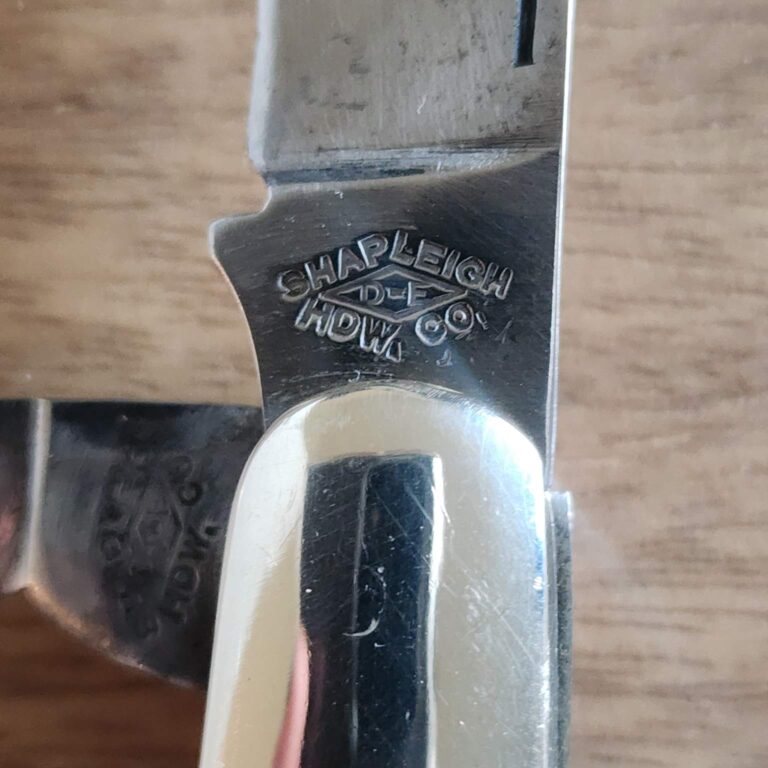 Shapleigh Hardware Diamond Edge Long Pull Jack in Brown Jigged Bone Vintage, USED knives for sale